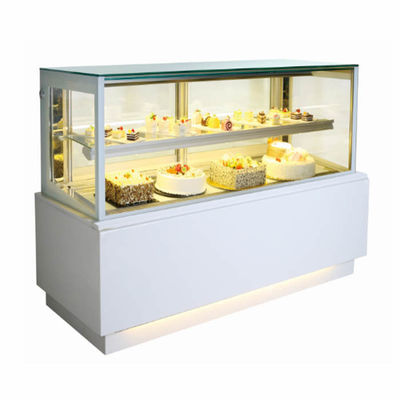 kualitas  650W R134a Countertop Cake Display Cabinet For Bakery Shop pabrik