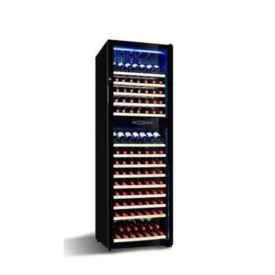 kualitas  170 Bottles 450L 140w Commercial Wine Display Cooler pabrik