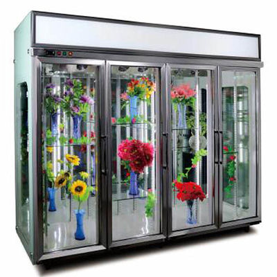 kualitas  3 Glass Door 600W Custom Commercial Refrigerator pabrik