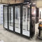 2500L Reach In Cooler 4 Glass Door Kulkas Untuk Toko Serba Ada