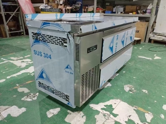 Customized Kulkas komersial freezer 60 " Undercounter kulkas w / 2 Laci 115v 304 Perak