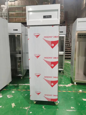 Komersial dapur vertikal kulkas pintu tunggal kulkas kipas pendingin untuk restoran