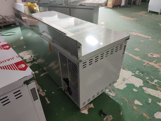Komersial Undercounter Kulkas 4 laci Dengan Backsplash Meja Dapur Disesuaikan