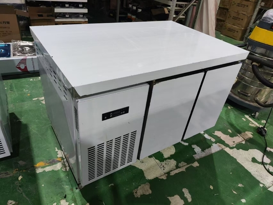 1.2M Komersial Undercounter Chiller Kulkas Meja Kerja Untuk Dapur Guangzhou Pabrik Stainless Steel Worktable