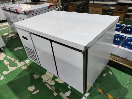 1.2M Komersial Undercounter Chiller Kulkas Meja Kerja Untuk Dapur Guangzhou Pabrik Stainless Steel Worktable