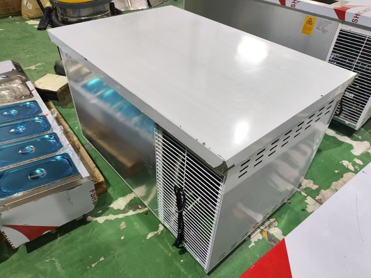 1.2M Komersial Undercounter Chiller Kulkas Meja Kerja Untuk Dapur Guangzhou Pabrik Stainless Steel Worktable