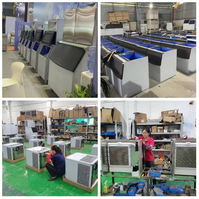 100 ~ 500kgs Mesin Es Komersial Dengan Pendingin Kipas CE Untuk Restaraunt Cafe Club