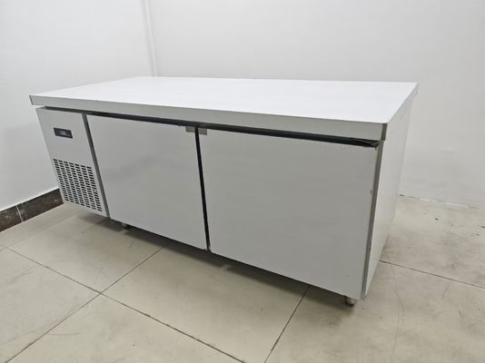 1.8M Undercounter Chiller Komersial Kulkas Workbench Untuk Dapur Meja Baja Rinsless