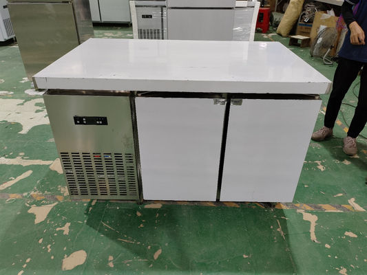 Peralatan pendingin komersial di bawah meja kerja meja kerja stainless steel