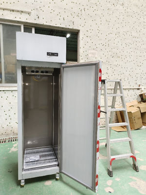 Kulkas vertikal komersial kulkas stainless steel untuk restoran
