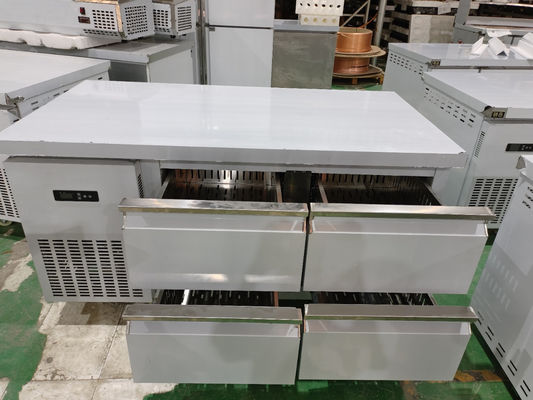 Komersial laci Counter Top 4 laci Di bawah Counter Dapur meja kerja kulkas
