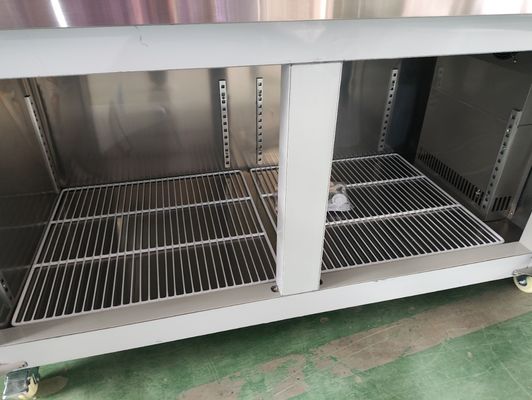 Kulkas Bawah Meja untuk Meja Kerja Komersial Restoran dengan Pintu Kaca