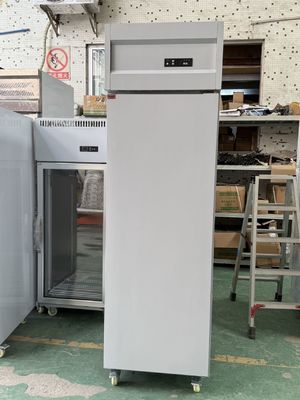 1-pintu Freezer vertikal Restoran komersial Kulkas Bakery Kulkas dengan Tray