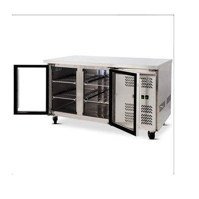 Stainless Steel Fan Cooling 2 Pintu Undercounter Chiller