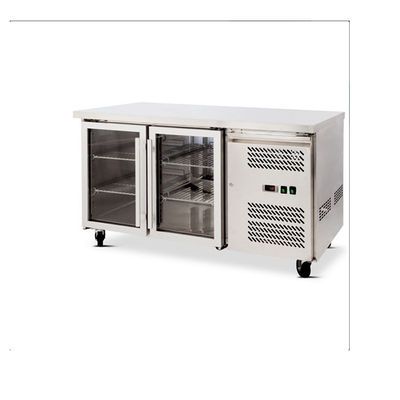 Stainless Steel Fan Cooling 2 Pintu Undercounter Chiller