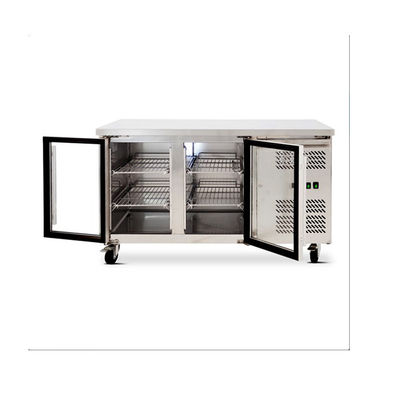 Stainless Steel Fan Cooling 2 Pintu Undercounter Chiller
