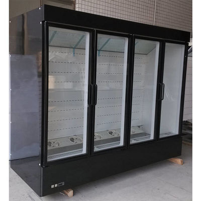 380V 1600L Multideck Glass Beverage Cooler Untuk Supermarket