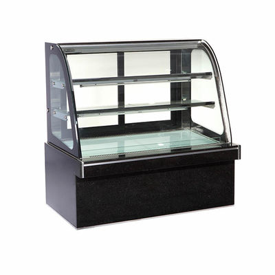 Kaca Lengkung Depan 1500 * 760 * 1250mm Bakery Display Kulkas