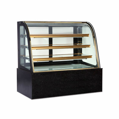 Kaca Lengkung Depan 1500 * 760 * 1250mm Bakery Display Kulkas