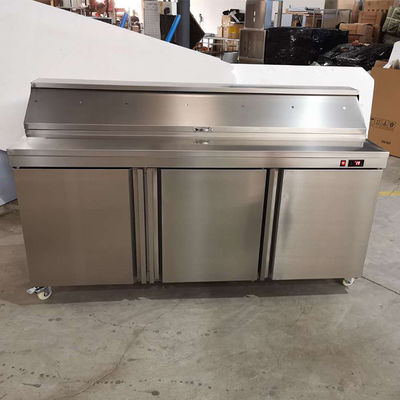 Fan Cooling 350L Salad Bar Display Kulkas untuk restoran