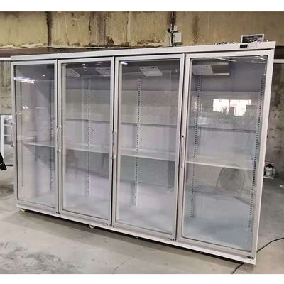 Commercial Bar 2500L 4 Pintu Kaca Kulkas Minuman Tegak