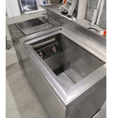 1.5m 5ft SS Undercounter Kulkas Dengan Pintu Geser