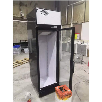 Fan Cooling 450L Convenience Store Display Cooler Untuk Produk Susu