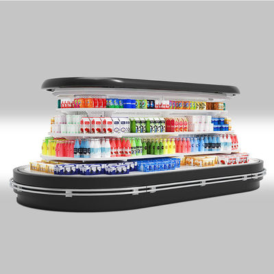 R404A Oval Type Supermarket Refrigeration Equipments Multideck Display Chiller