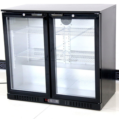 Pintu Kaca Ganda Komersial Back Bar Cooler 208L 190W Dengan Pendingin Kipas