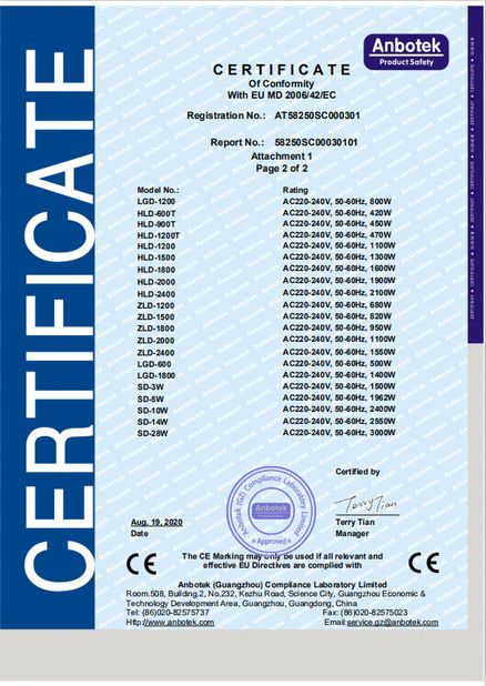 Cina Guangzhou Yixue Commercial Refrigeration Equipment Co., Ltd. Sertifikasi