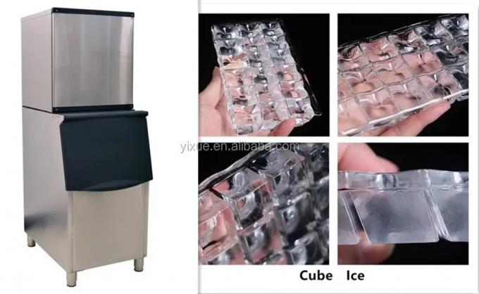 Industri 500kg Ice Cube Making Machine 1000 Pound Cube Maker Untuk Restoran 1