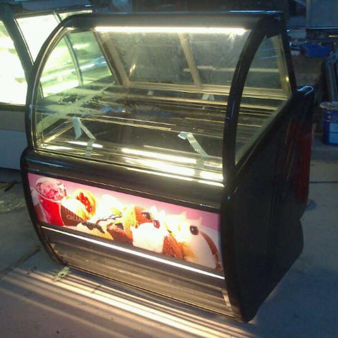 1.2m Air Cooling Ice Cream Display Freezer Untuk Self Service 0