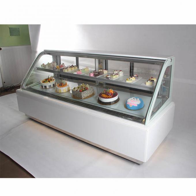 Rak Datar 900W Peralatan Bakery Komersial 1,8m Bakery Display Kulkas 0