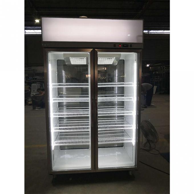 R134A 1000L Commercial Glass Door Coolers Bar display Kulkas 0